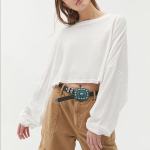 out from under Ella long sleeve cropped tee